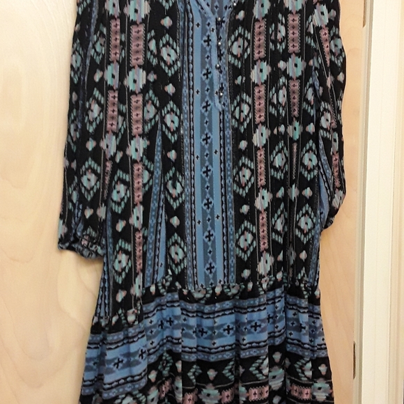 Anthro Holding Horses blue western boho dress M - Picture 6 of 15